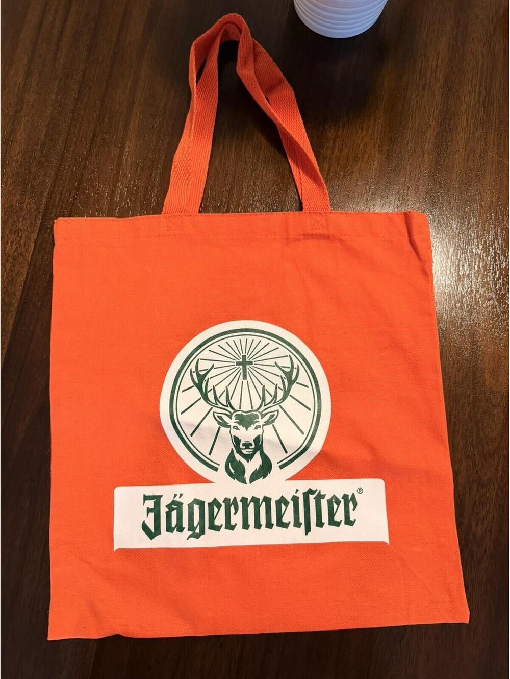 Orange Jagermeister Lightweight Tote Bag Canvas 15”x 16" Cotton